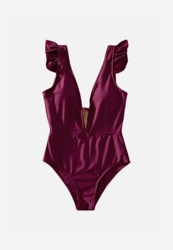 Cauit One Piece in Maroon