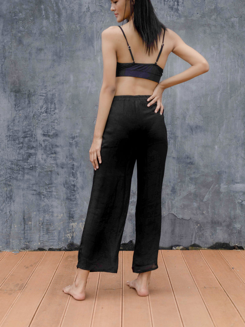 San Vicente cover up Trousers in Black