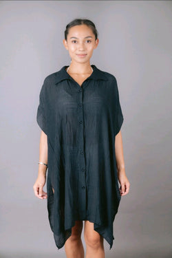 Calaguas cover up dress in black