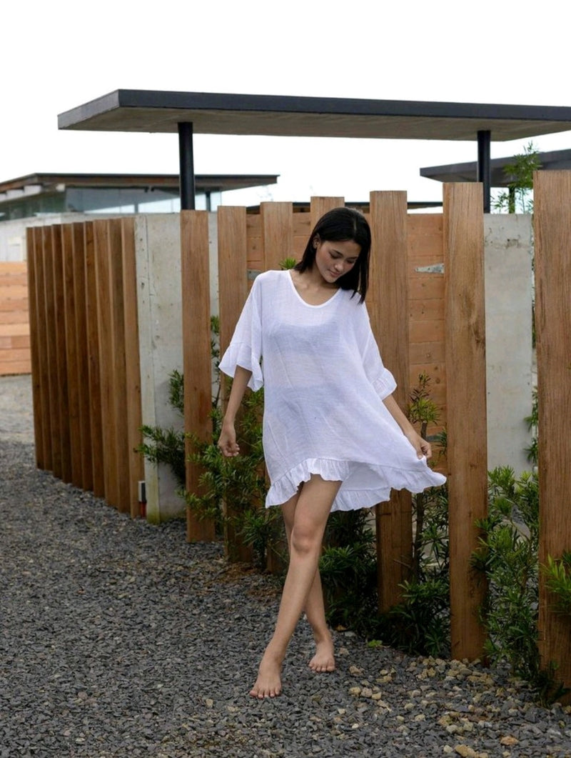 Minalahos Cover Up Dress in White